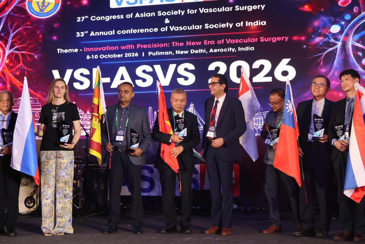Lễ khai mạc và toàn cảnh Hội nghị Mạch máu Châu Á ASVS 2026 tại New Delhi - Đoàn VNVDA