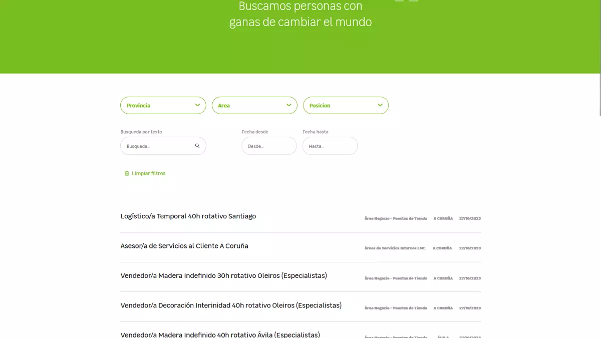 Portal de empleo Leroy Merlin
