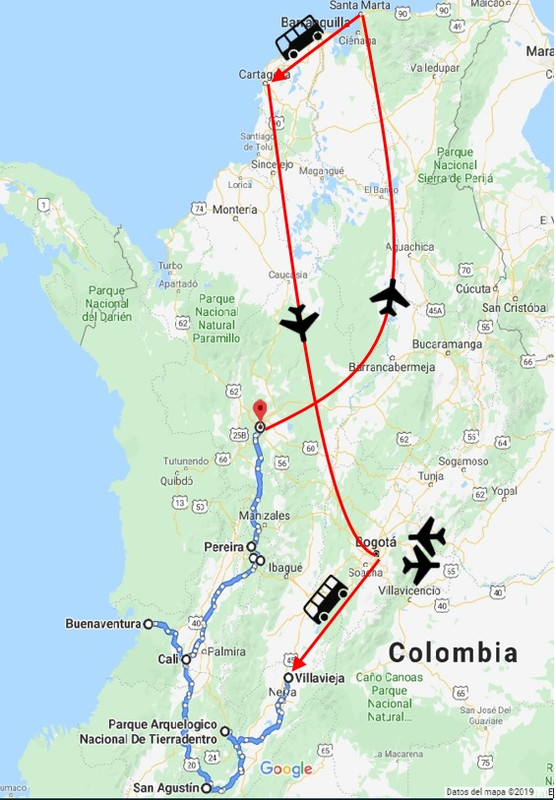 Itinerario de viaje y conclusiones - Colombia por libre en 18 días (1)