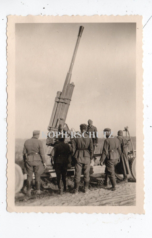 Russland 1941 Panzer Rgt. 10 russ. Flak Geschütz Kanone Beute