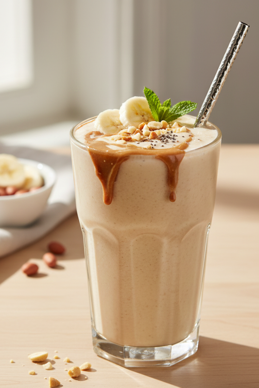 Banana peanut butter smoothie - quick fuel