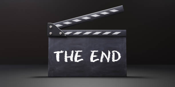 movie clapper the end texte sur clapperboard