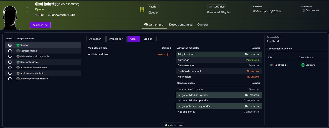 Chad Robertson ojeador 2027