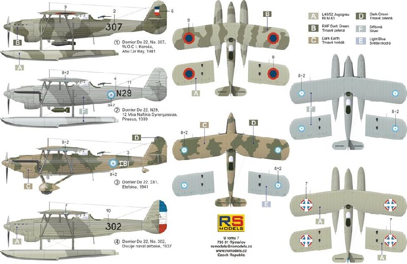 Maquette RS Models Dornier Do 22 92244 - Avion 1/72 Neuf