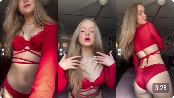 ChanelSnowXO Teasing In Her Hot Red Underwear – OnlyFans