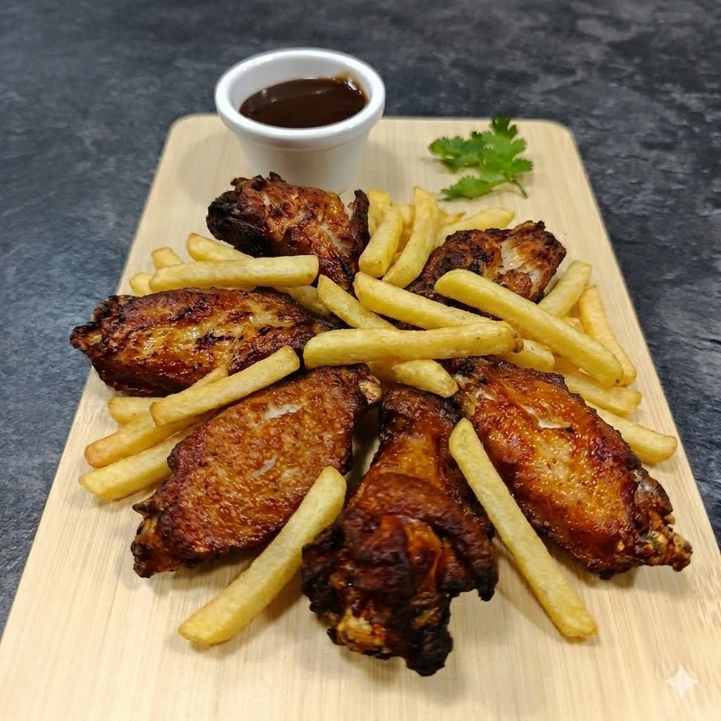 Alitas De Pollo Con Patatas (6 Uds.)