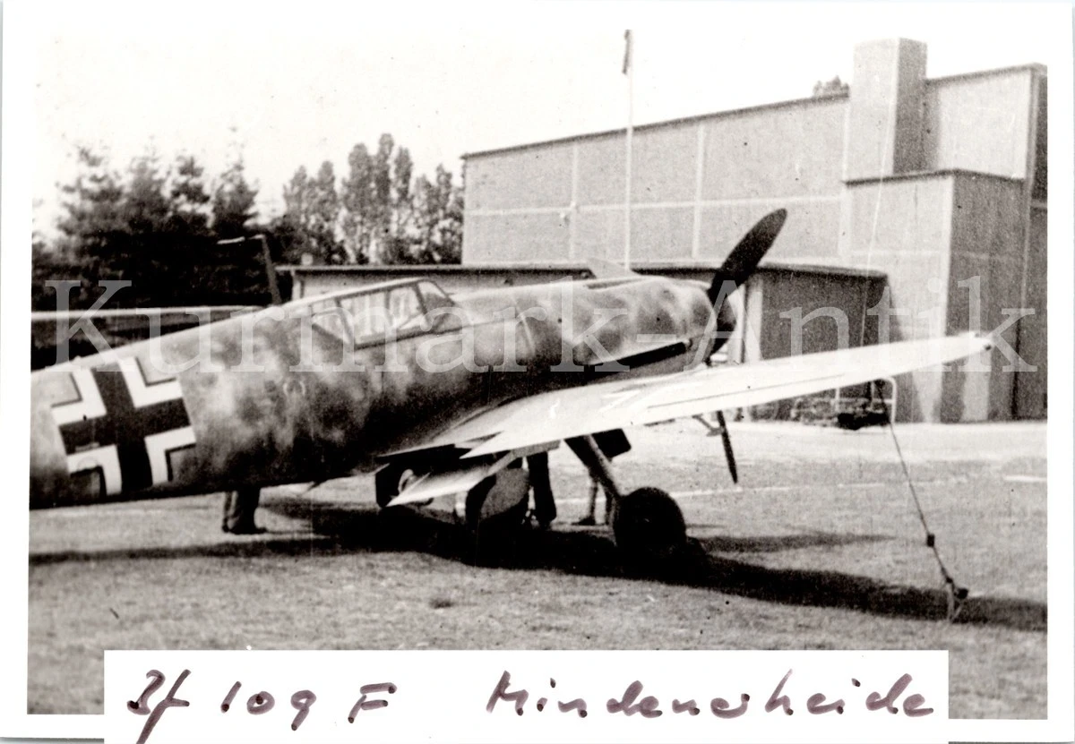 S098 Photo Wehrmacht Archive Repro Luftwaffe Aircraft Me109 Camo Camouflage Minden