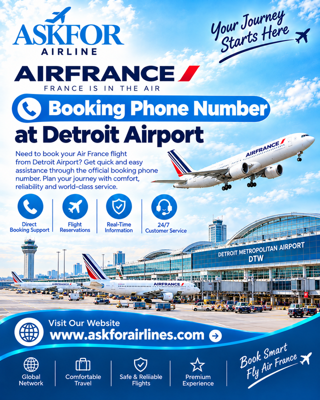 Air France Booking Phone Number Detroit Airport