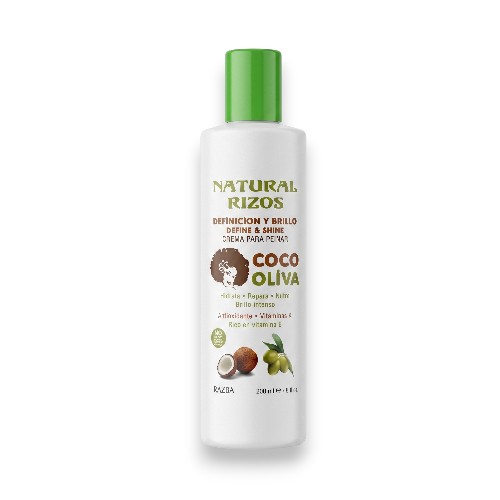 Natural Rizos Crema Para Peinar Definicion y Brillo Coco Oliva 8 Oz