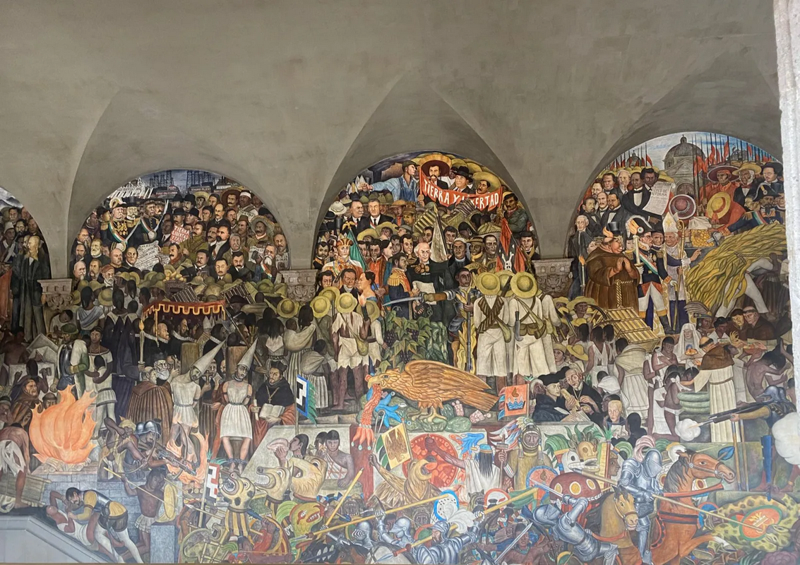 Conoce la historia de México a través de los murales de Diego Rivera en Palacio Nacional