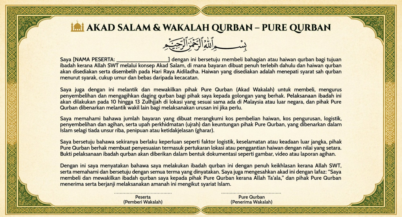 Lafaz Akad Salam dan Wakalah