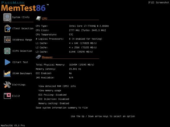 PassMark MemTest86 Pro 9.2 Build 2000