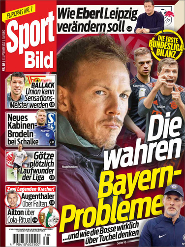 Cover: Sport Bild Magazin No 38 vom 21 September 2022 Cover: Sport Bild Magazin No 38 vom 21 September 2022