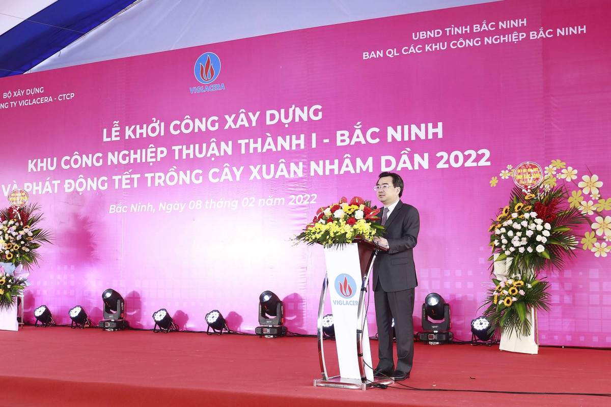 nguyen thanh nghi du le khoi cong kcn thuan thanh 1 KCN Thuận Thành I 250ha của đại gia KCN Viglacera chính thức khởi công