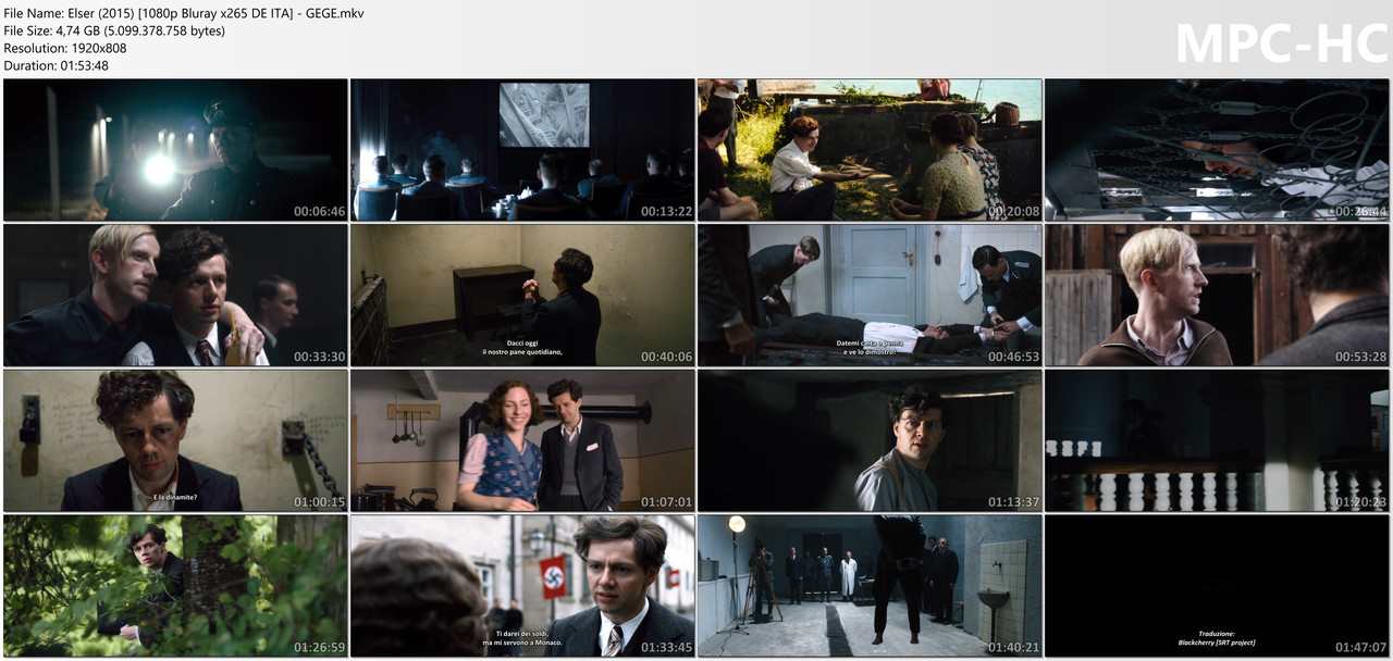 Elser (2015) 1080p Bluray x265 DE ITA GEGE mkv thumbs