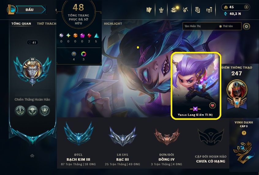 Acc LMHT # - Khung Đồng