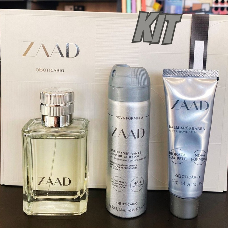 Kit Presente Zaad Masculino Boticário (3 Itens)