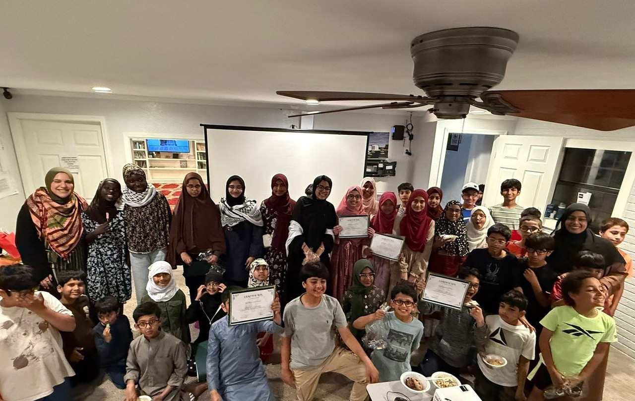 Children participating in Islamic educational activities