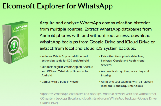 Elcomsoft Explorer For WhatsApp 2.60 Build 30943