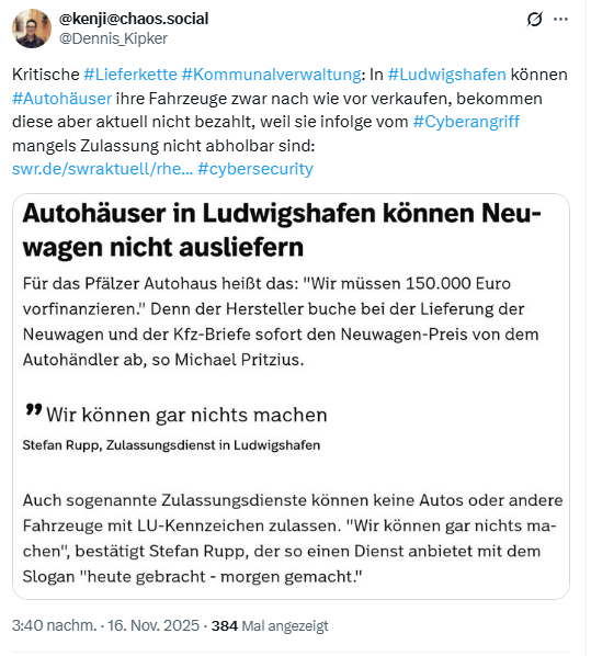 Ludwigshafen: Folgen des Cyberangriffs