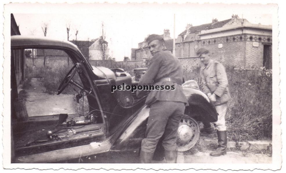 Orig. Foto Reparatur Mechaniker französische Beu