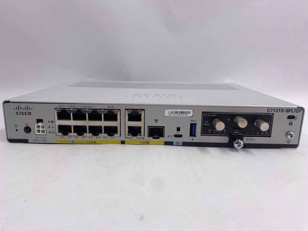 CISCO C1121X-8PLTEP V01 ISR 1100 DUAL 8P SMS GPS SFP INTEGRATED SERVICES ROUTER