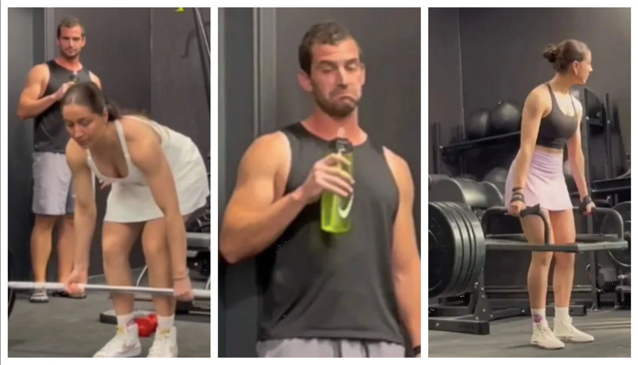 Mujer carga la misma cantidad de peso que los hombres en gimnasio: Video