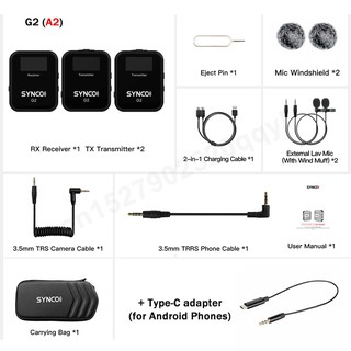 jual Synco G2 (A2) Wireless Mic - 2 Transmitter g2 a2 mic synco malang