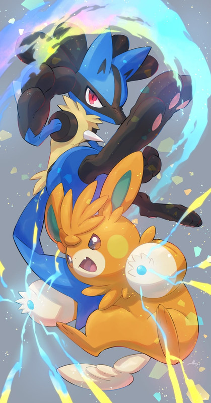 lucario-and-pawmot-pokemon-drawn-by-null