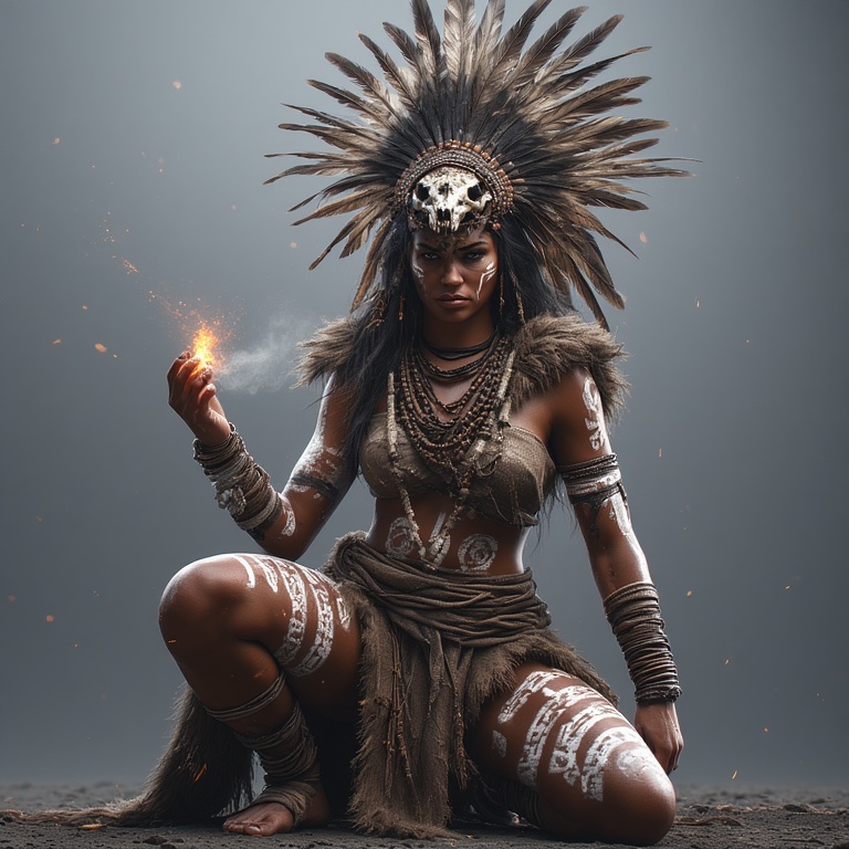 A-powerful-tribal-warrior-woma-(25)