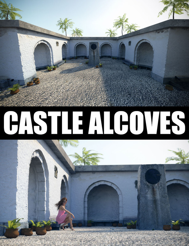 Castle Alcoves - Photo Scanned Scene Castle Alcoves - Photo Scanned Scene