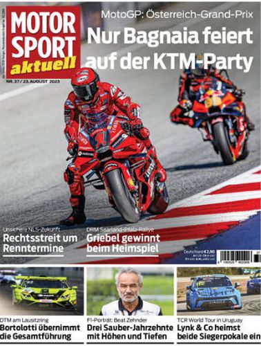 Cover: Motorsport Aktuell Magazin No 37 vom 23  August 2023