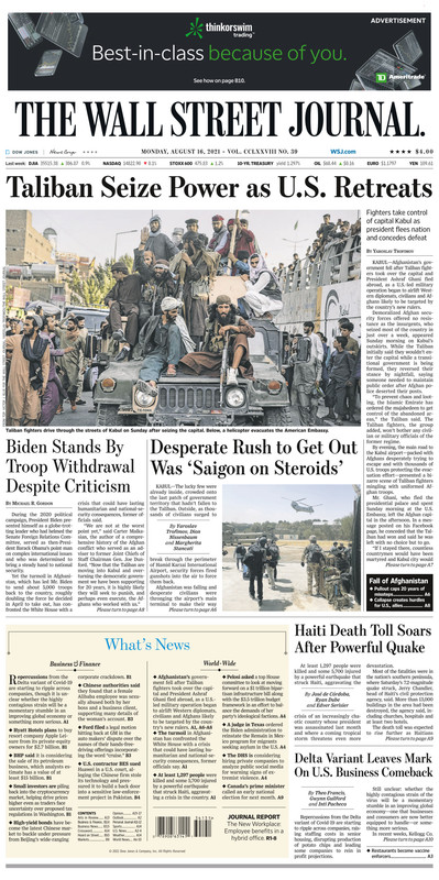 The Wall Street Journal - August Version 16, 2021