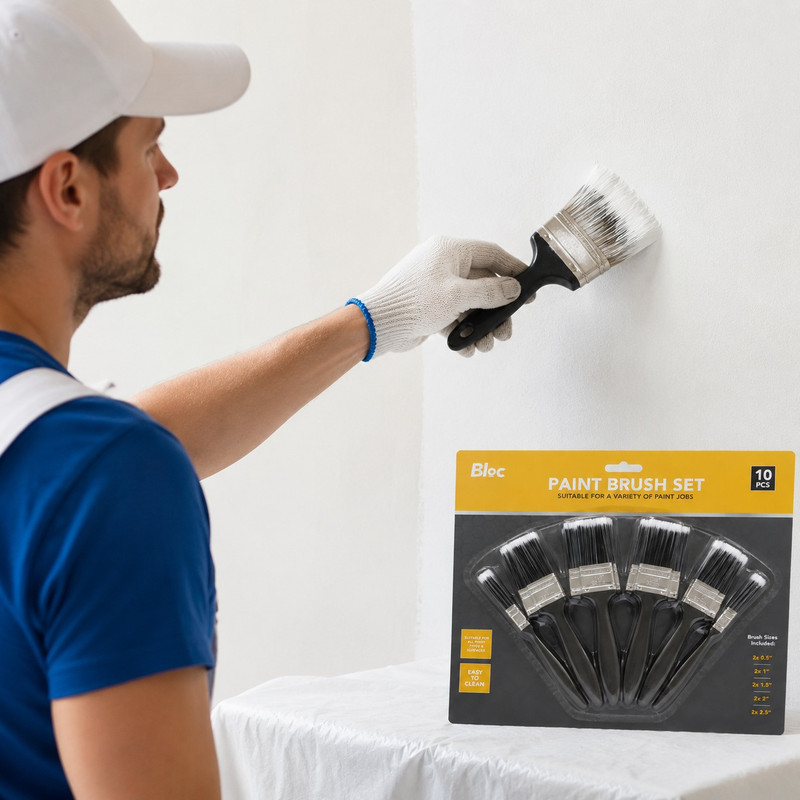 10 Piece Paint Brush Set for Decorating and DIY Painting