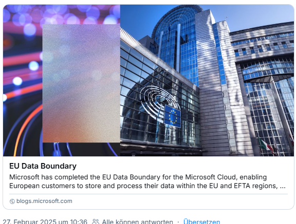 Microsoft schließt EU Data Boundary ab
