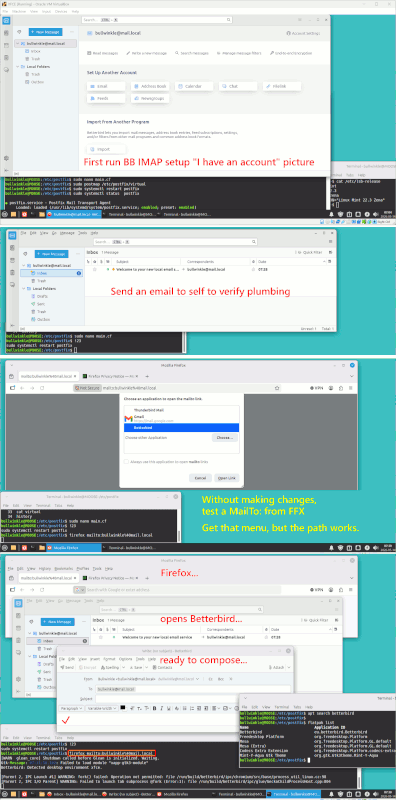 XFCE LM223 local email experiment