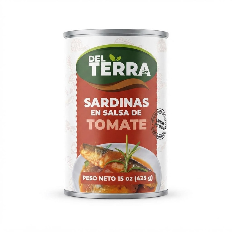 Del terra Sardinas en Salsa de Tomate 15 Oz