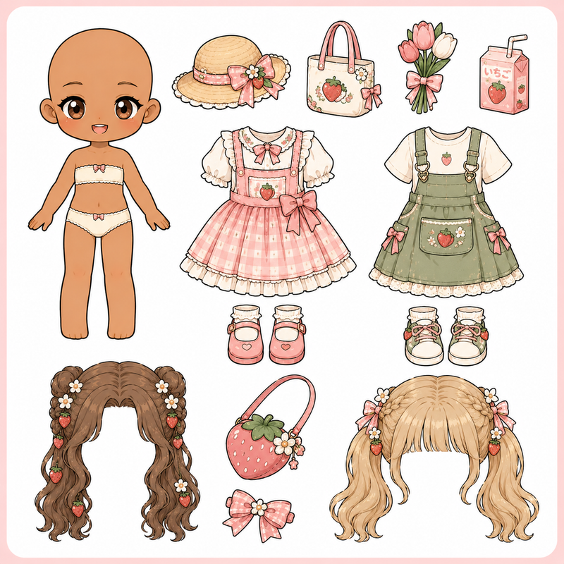 Boneca de Papel Tema 10