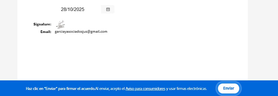 Paso 3: Enviar firma