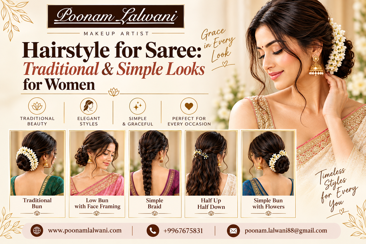 hairstyle in saree
