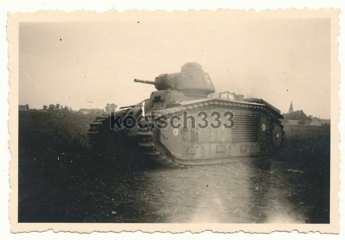 Foto Char B 1 Panzer französischer Tank Wehrmach