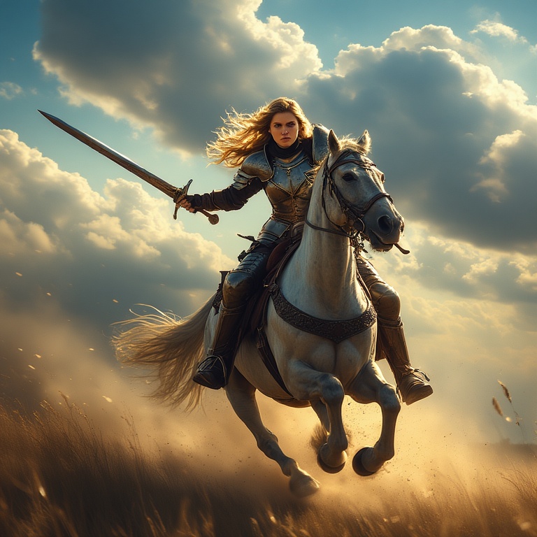 Armored-woman-charging-into-ba-(12)