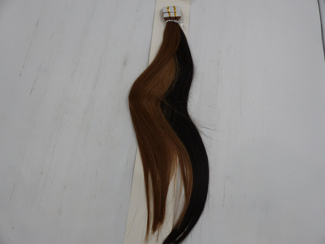 WOMENS 30 PC 20" SILKY STRAIGHT BROWN/BLONDE/BLACK  TAPE IN HAIR EXTENSIONS