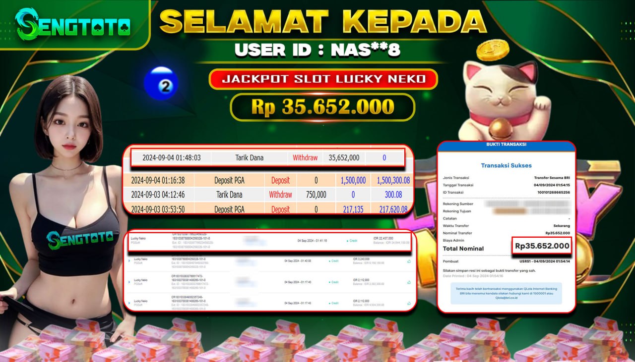BUKTI PEMBAYARAN SLOT LUCKY NEKO