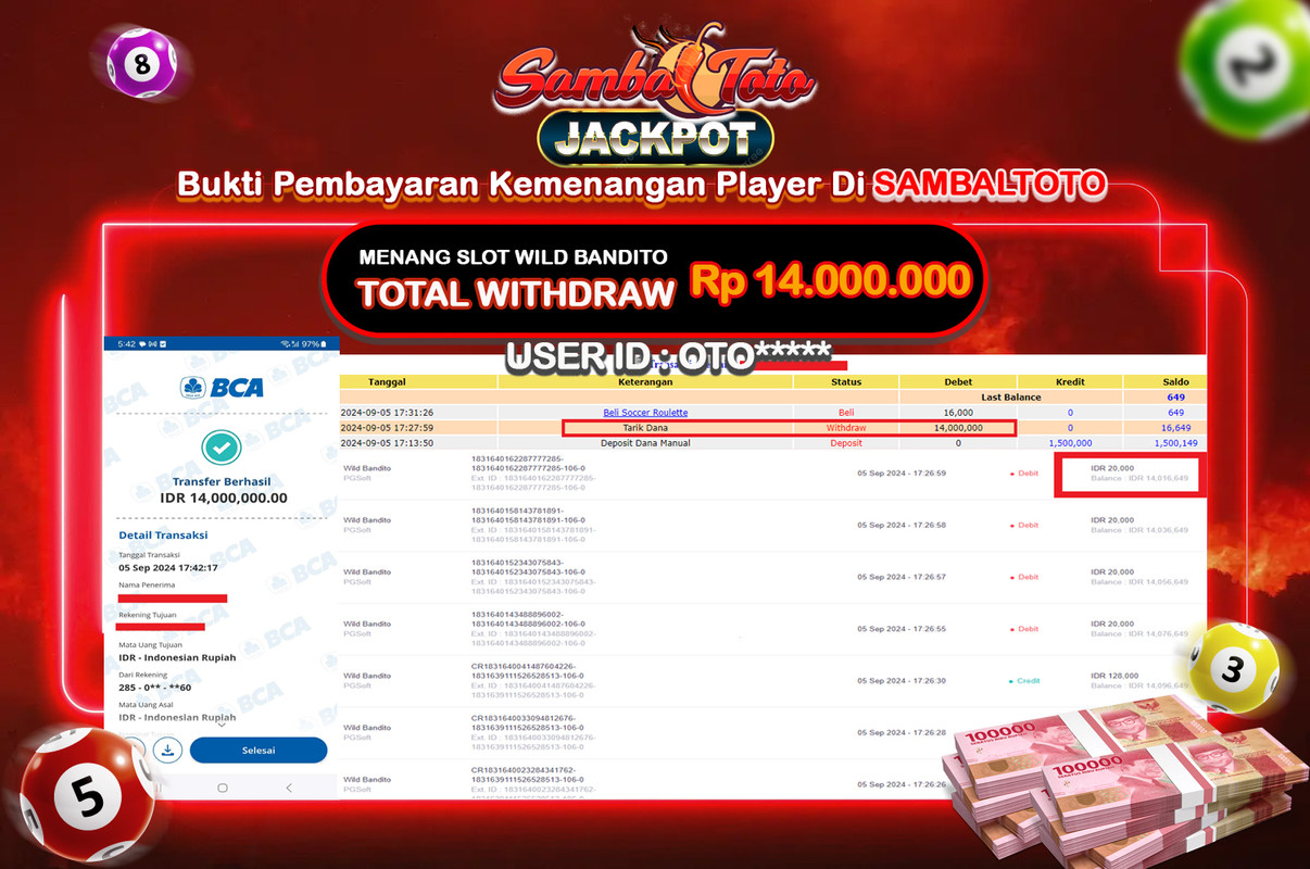 Bukti JP ( 05 September 2024 ) Lunas Rp 14.000.000,-