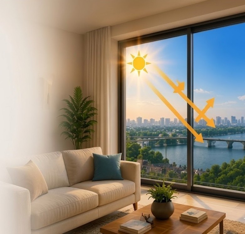 Heat Reduction Window Film for Balcony Glass
