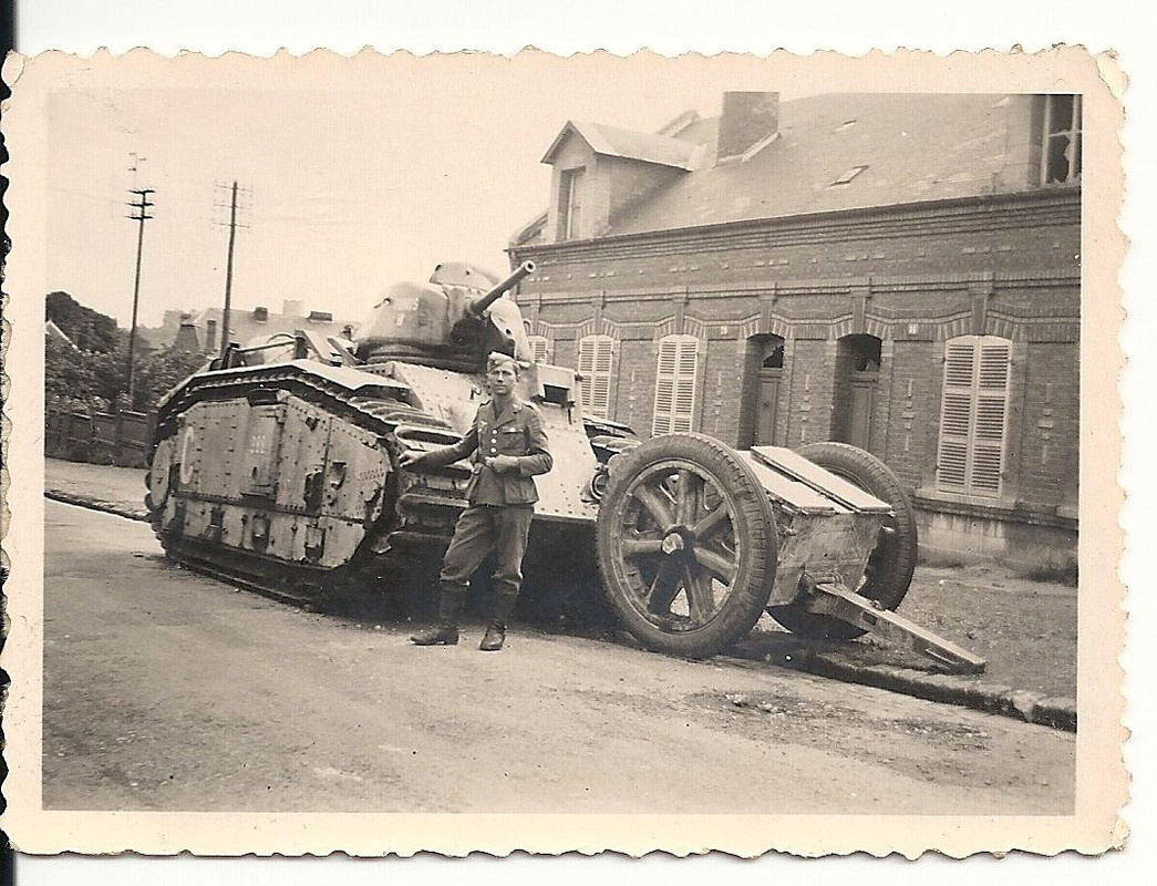Orig.Foto Französischer Beute - Panzer Tank Char