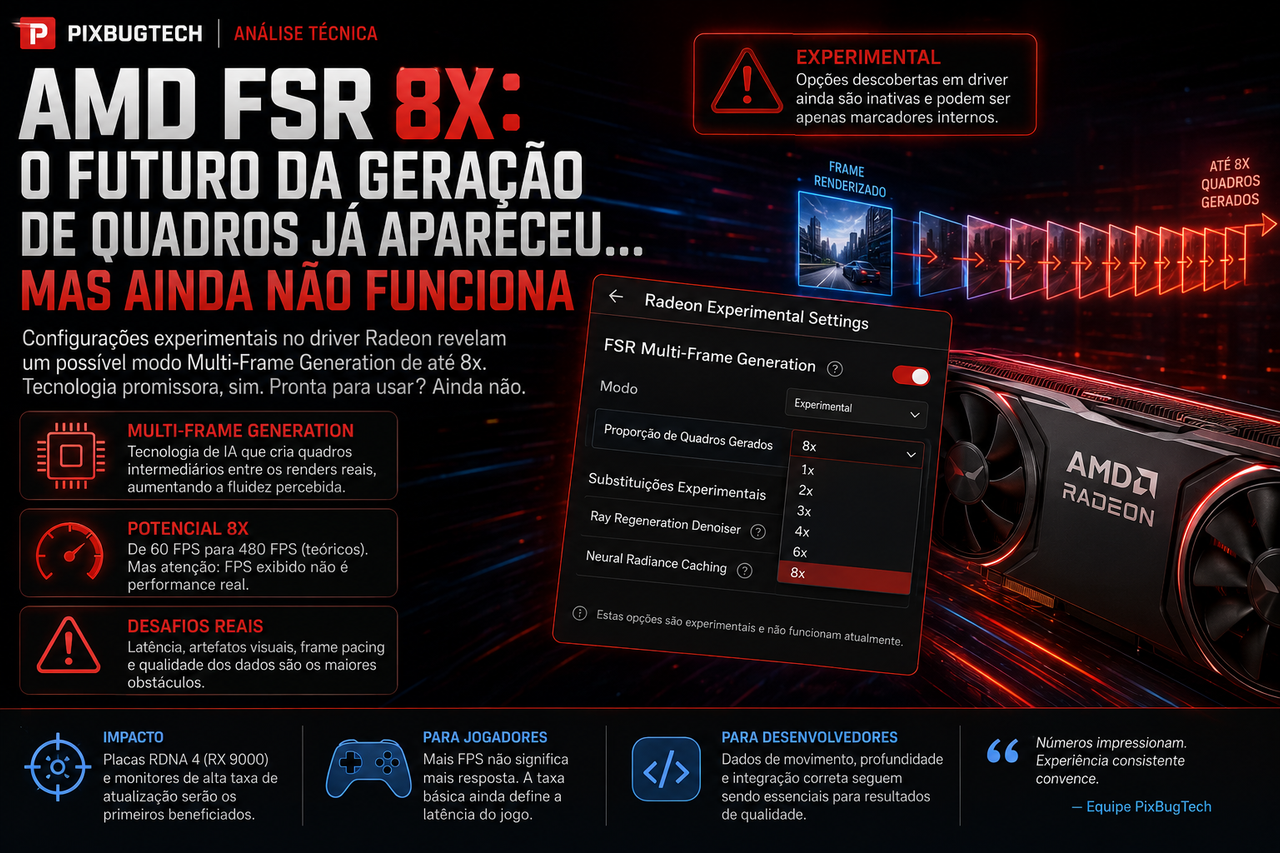 FSR 8x aparece escondido em driver da AMD, mas o número impressionante ainda não representa uma tecnologia pronta