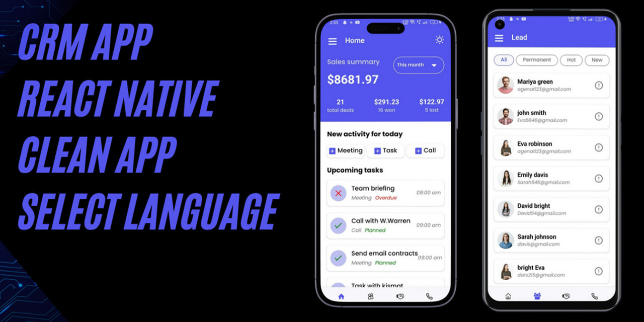 CRM - Lead Management App React Native