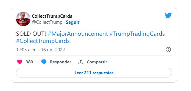 sold out nft donald trump twitter